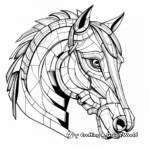 Creative Abstract Horse Head Coloring Pages 4
