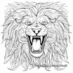Creative Abstract Roaring Lion Coloring Pages 3
