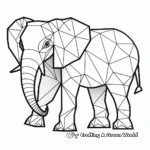 Creative Geometric Elephant Coloring Pages 1