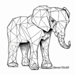 Creative Geometric Elephant Coloring Pages 2