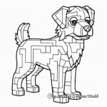 Creative Minecraft Dog Breeds Coloring Pages 1
