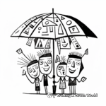 Creative Picasso-Style Umbrella Coloring Pages 4