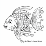 Creative Rainbow Fish Pattern Coloring Pages 1