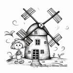 Creative Whirly-Windmill Fan Coloring Pages 1