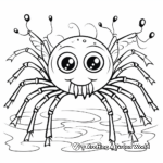 Creepy Crawly Spiders Coloring Pages for Halloween 1