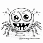 Creepy Crawly Spiders Coloring Pages for Halloween 3