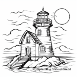 Creepy Haunted Lighthouse Coloring Pages 2
