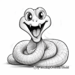 Creepy Yet Fascinating Rattle Snake Coloring Pages 2