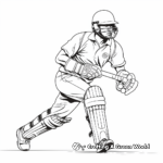 Cricket Legends: Famous Cricketers Coloring Pages 1
