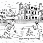 Cricket Match Scene Coloring Pages 4