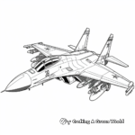 Crisp Su-27 Flanker Jet Coloring Pages 1