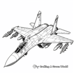 Crisp Su-27 Flanker Jet Coloring Pages 2
