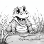 Crocodile Scenes: Swamp Life Coloring Pages 2