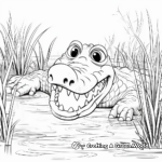 Crocodile Scenes: Swamp Life Coloring Pages 3