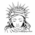 Crown of Thorns Religious Coloring Page 1