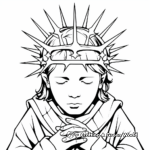 Crown of Thorns Religious Coloring Page 2