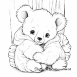 Cuddling Koala Zoo Coloring Pages 2
