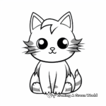 Cuddly Cat Coloring Pages for Kids 1