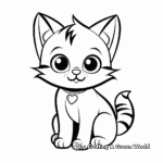 Cuddly Cat Coloring Pages for Kids 2