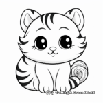 Cuddly Cat Coloring Pages for Kids 3