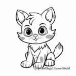 Cuddly Cat Coloring Pages for Kids 4
