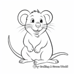 Cuddly Pet Rat Coloring Pages 1