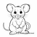 Cuddly Pet Rat Coloring Pages 2