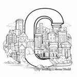 Cultural Letter C Coloring Pages: Countries and Cities 3