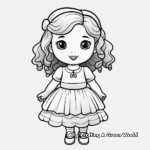 Cute American Girl Doll Coloring Sheets 1