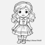 Cute American Girl Doll Coloring Sheets 4