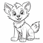Cute and cuddly Wolf Pup Coloring Pages 1