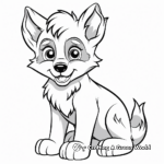Cute and cuddly Wolf Pup Coloring Pages 2