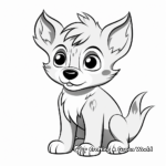 Cute and cuddly Wolf Pup Coloring Pages 4