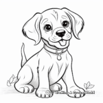 Cute and Playful Puppy Dog Coloring Pages 1