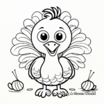 Cute and Simple Thankful Turkey Pages for Little Kids 3