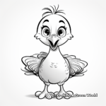 Cute and Simple Wild Turkey Coloring Pages for Toddlers 1