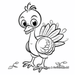 Cute and Simple Wild Turkey Coloring Pages for Toddlers 2