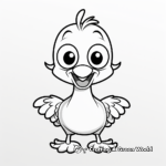 Cute and Simple Wild Turkey Coloring Pages for Toddlers 3