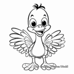 Cute and Simple Wild Turkey Coloring Pages for Toddlers 4