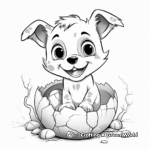 Cute Animals in Cracked Eggs Coloring Pages 3