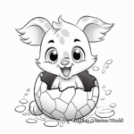 Cute Animals in Cracked Eggs Coloring Pages 4