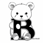 Cute 'B' for Bunny Coloring Pages 3
