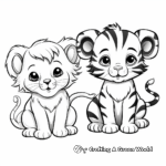 Cute Baby Animals: Baby Animal Coloring Pages 1
