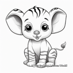 Cute Baby Animals: Baby Animal Coloring Pages 4