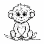 Cute Baby Baboon Coloring Pages 1