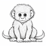Cute Baby Baboon Coloring Pages 2