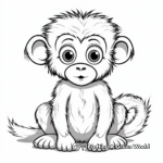 Cute Baby Baboon Coloring Pages 4