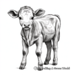 Cute Baby Calf Coloring Pages 2