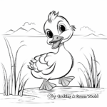 Cute Baby Duck Coloring Pages 1