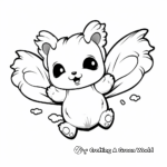 Cute Baby Flying Squirrel Coloring Sheets 4